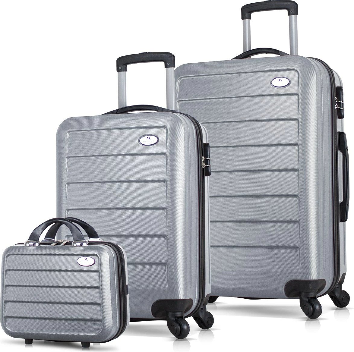 Set valixhesh (3 copë), ngjyrë gri, Zoozie Bags, 4872