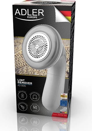 Heqës pushash Adler AD 9616, rrjetë dhe tehe inox, zonë pune 5 cm, me 2xAA, i bardhë