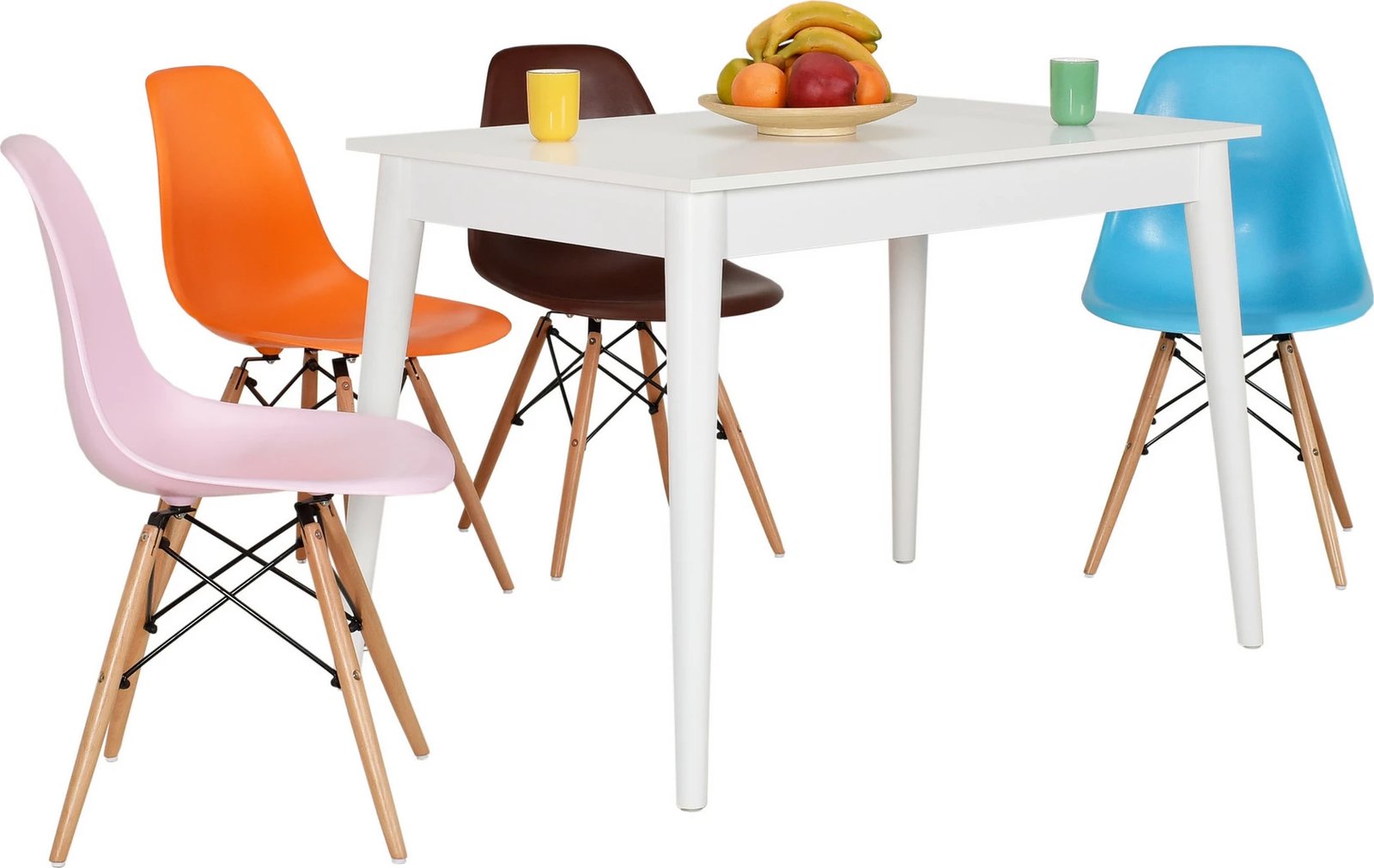 Tavolinë ngrënieje Hanah Home, e bardhë, Mms-504-Dd-2