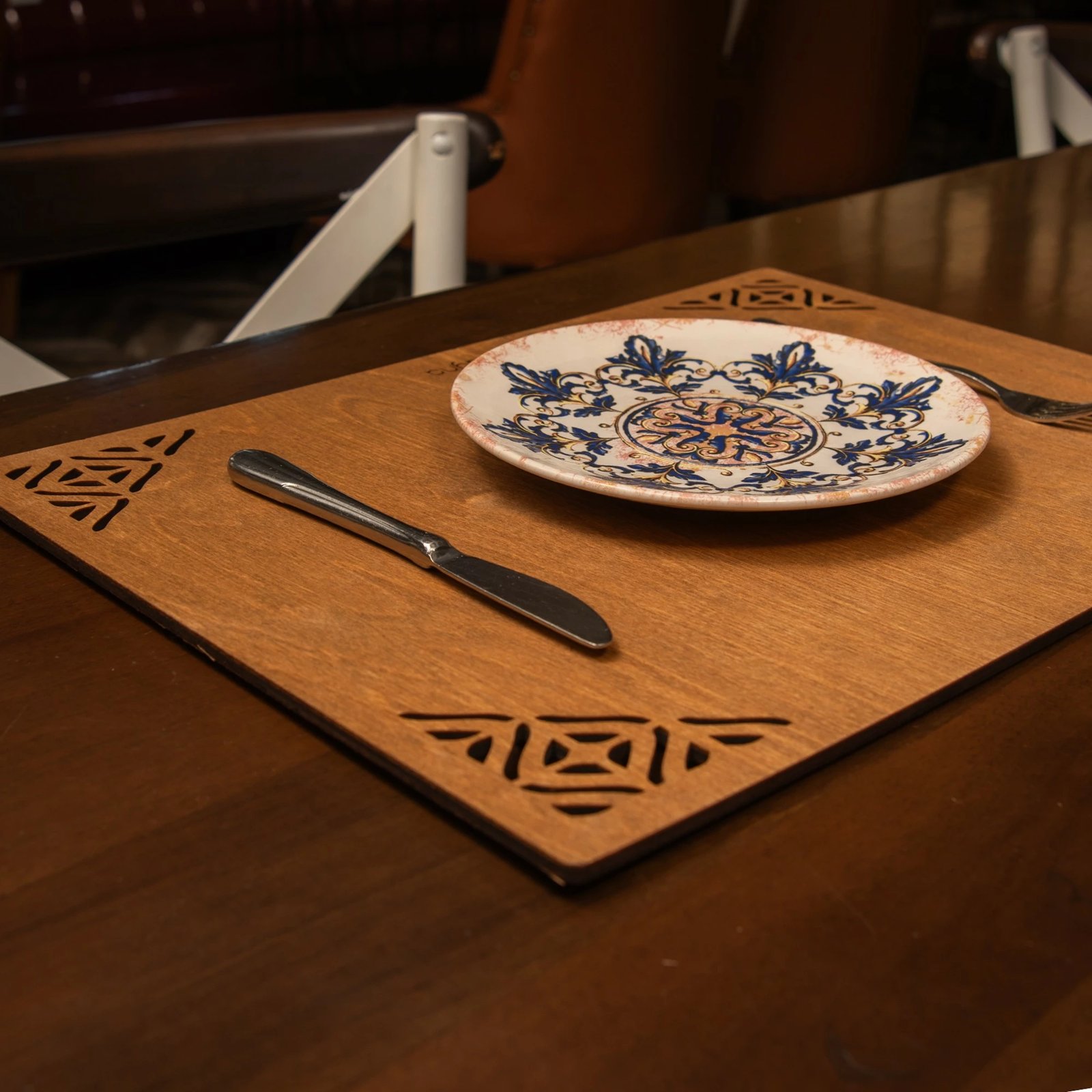 Set nënshkallash druri (6 copë), Hermia, Corpat, ngjyrë arre