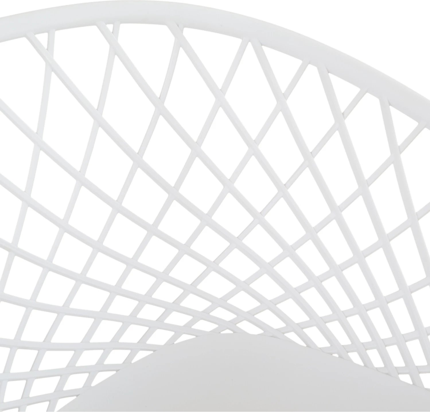 Karrige me krahë polipropileni e bardhë Ariadne FH8001.01 62,5x56x80cm, set prej 4 copë