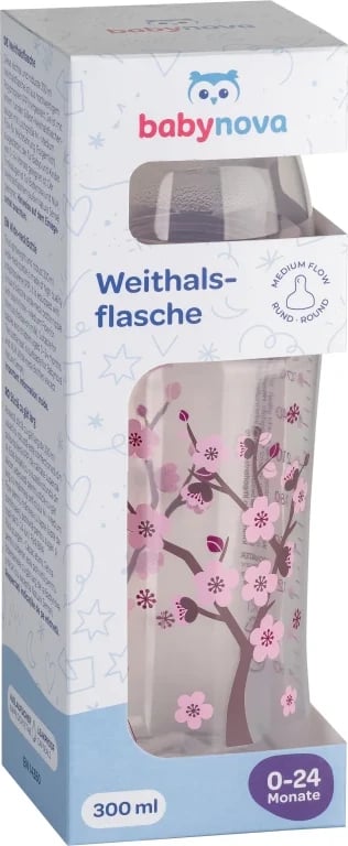 Shishe PP me qafë të gjerë Baby Nova, 300 ml