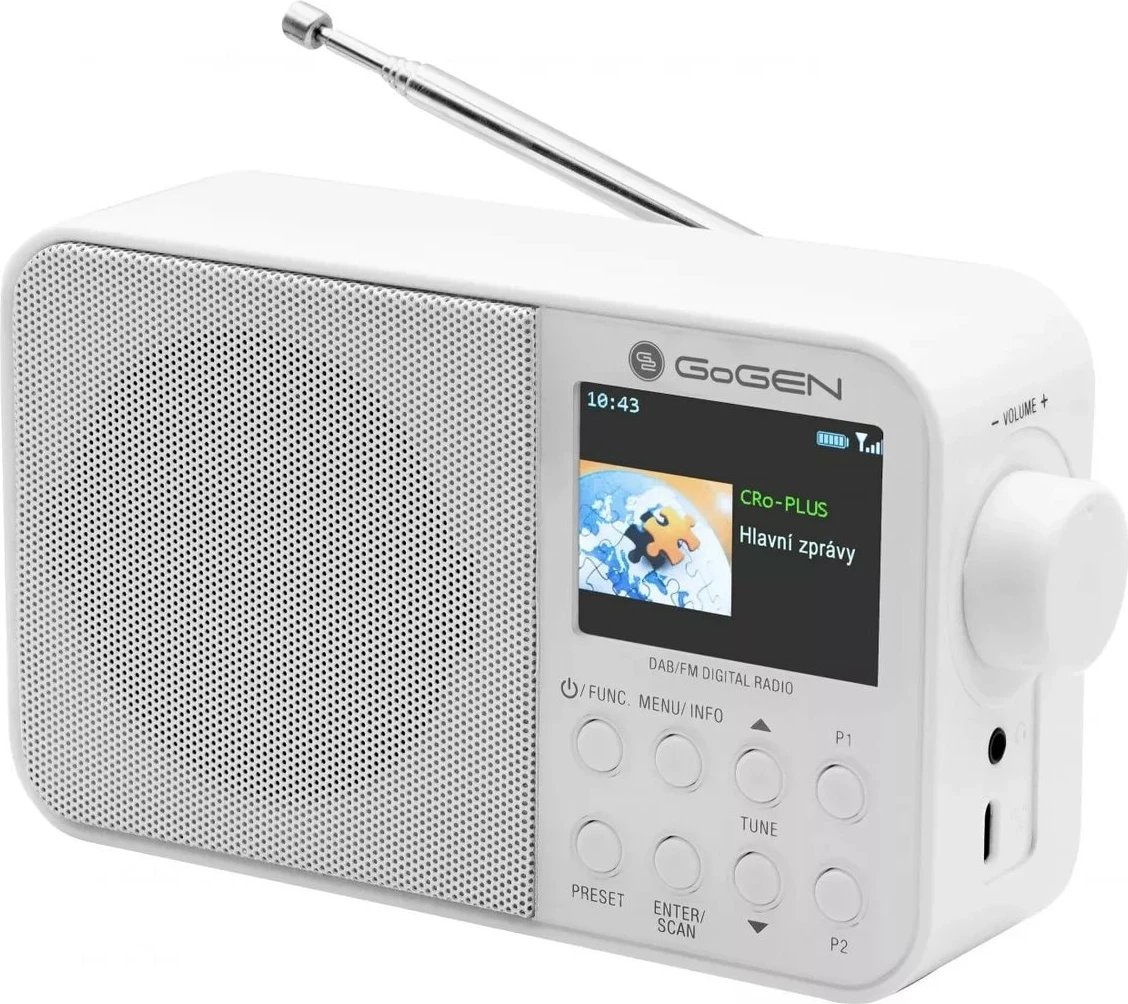 Radio Portative me DAB+, FM, LCD dhe Bluetooth GOGEN GOGDAB500BTCW (Bardhë)