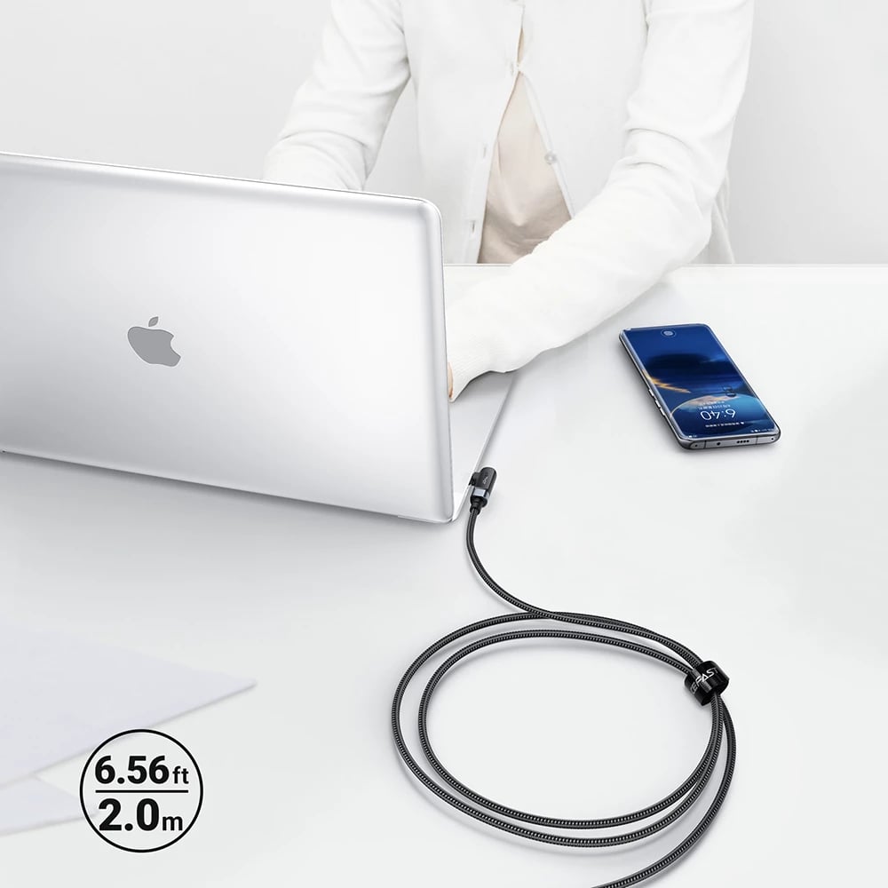 Kabllo Acefast C5-03 USB-C në USB-C, 2m, 100W, e zezë