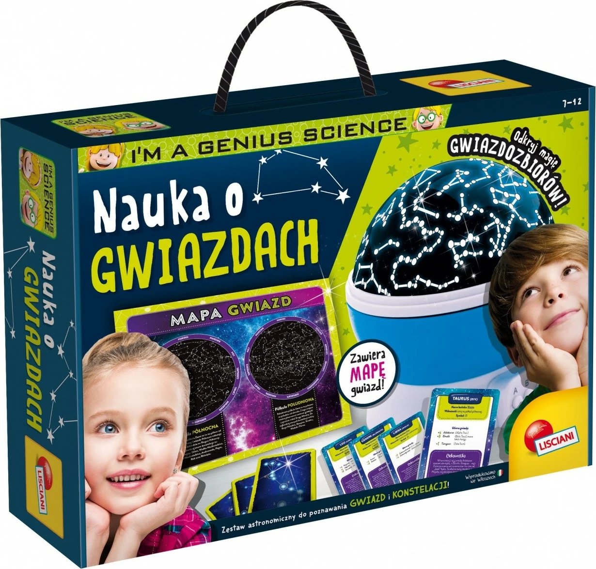 Set shkencor edukativ Lisciani Im a Genius Astronomy Science Kit, për fëmijë