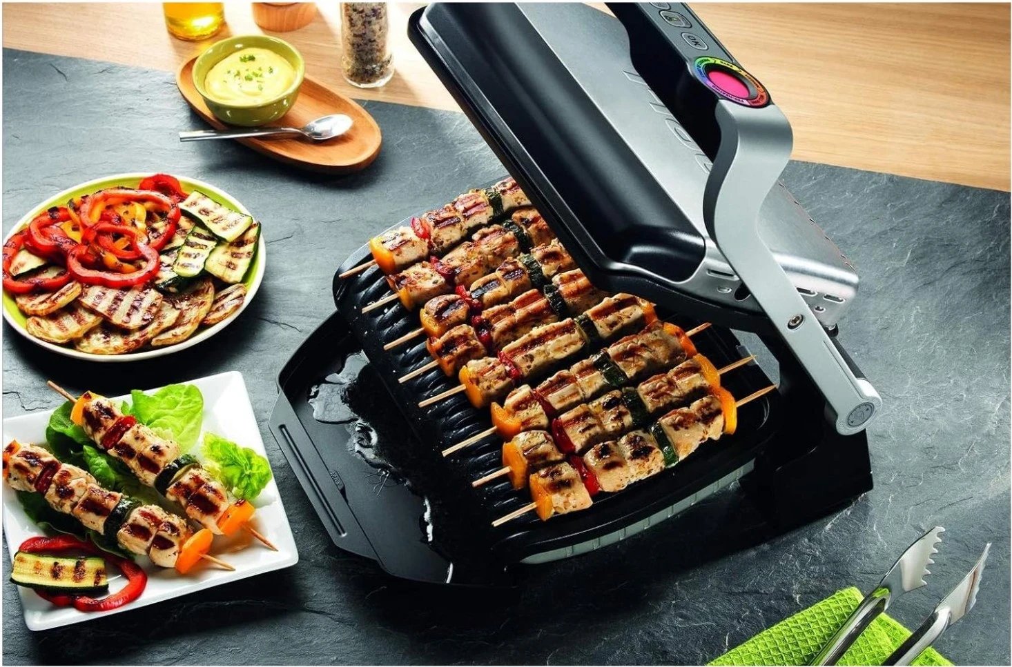 Grill tavoline Tefal OptiGrill+ GC716D12, ngjyrë argjendi