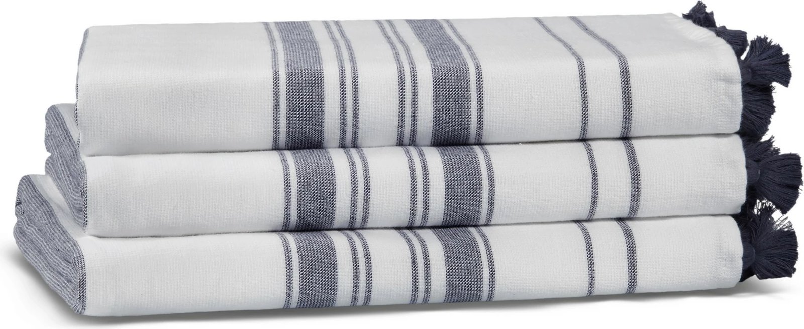 Peshqir duarësh Mijölnir, njanësh me vija, ngjyrë bardhë dhe kaltër e errët