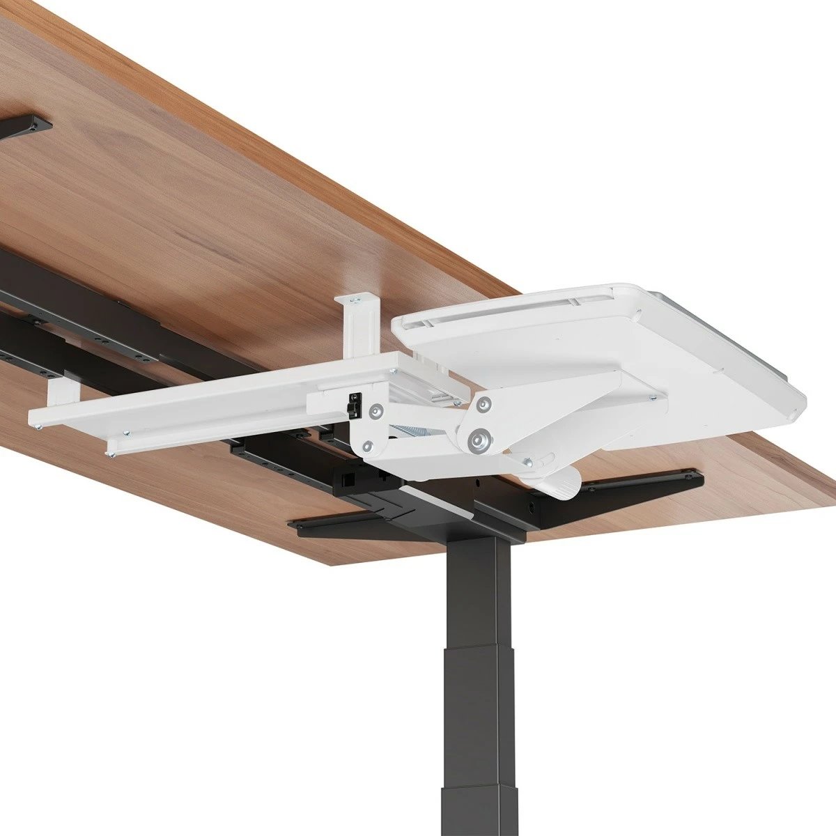 Mbajtës tastiere Maclean MC-156 W, nën tavolinë, i bardhë