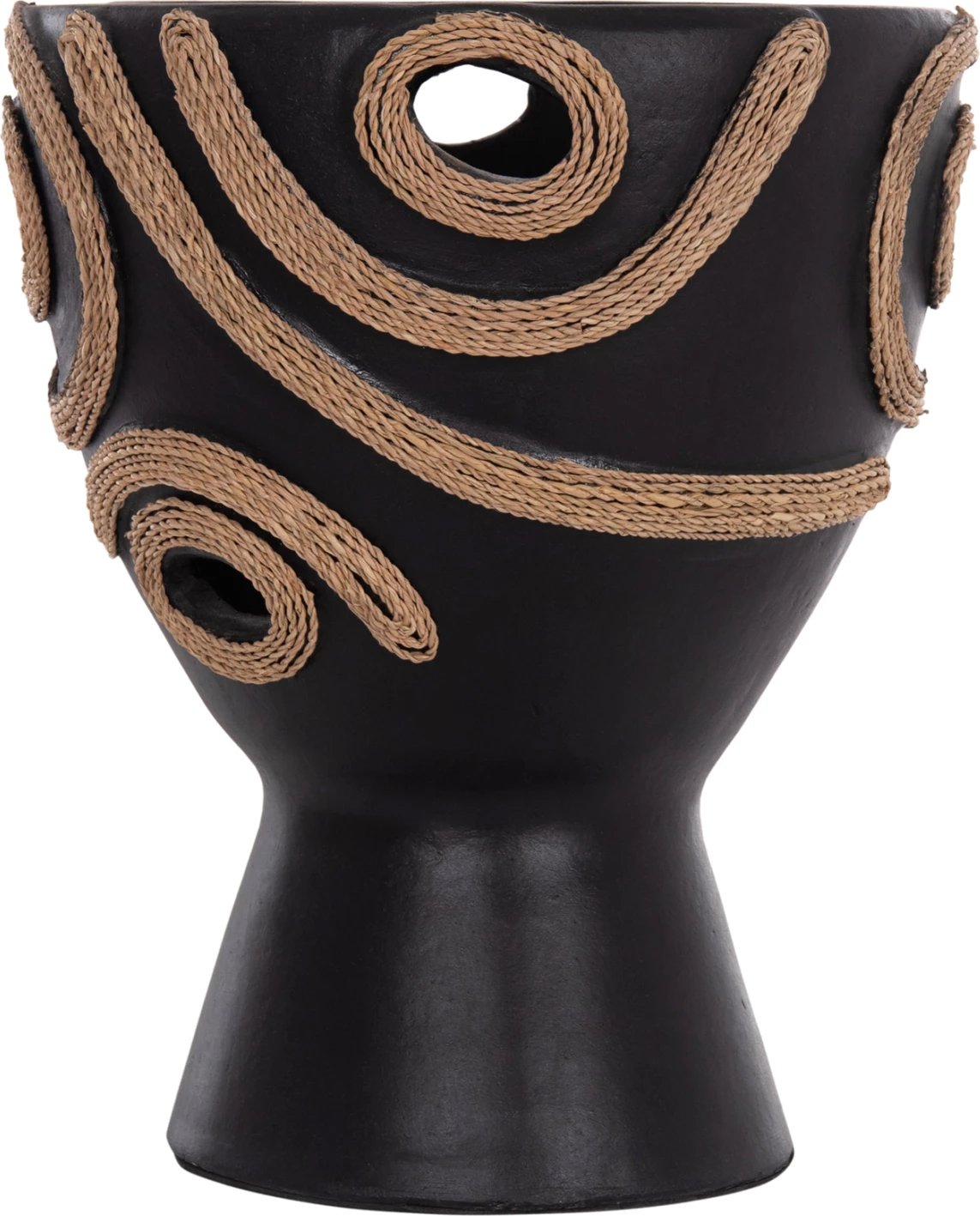 Vazo dekorative tavoline DEAN, terrakotë e zezë, FH4678.01, 23x29cm Vazo dekorative tavoline DEAN, terrakotë e zezë, FH4678.01, 23x29cm