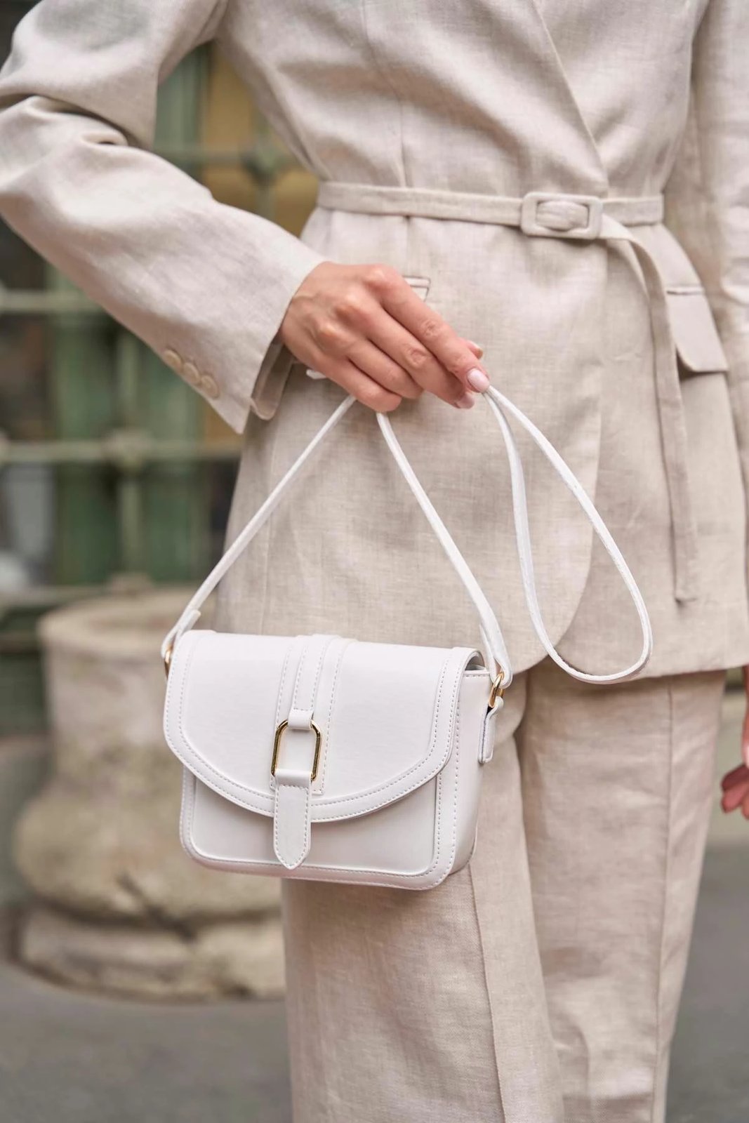 Çantë dore e bardhë Zoozie Bags, MK1020225SV10-022