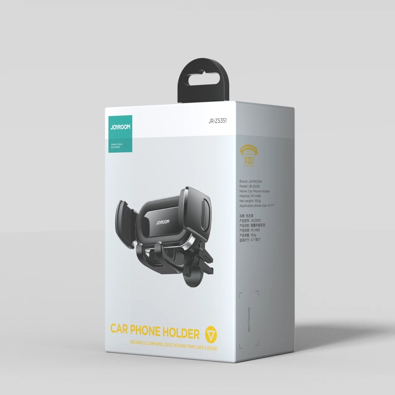 Mbajtës telefoni Joyroom JR-ZS351 për grilë ajri, argjend