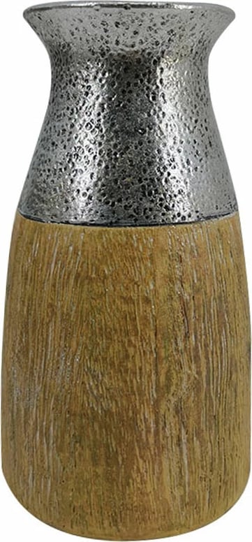 Vazo CHERN, polirezine, ngjyrë natyrale-argjend, 8x8x15cm Vazo CHERN, polirezine, ngjyrë natyrale-argjend, 8x8x15cm