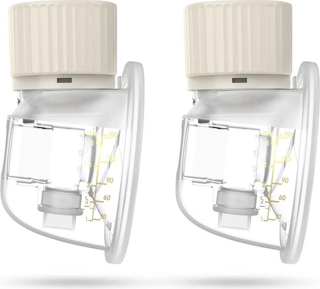 Pompë gjiri elektronike neno VENTO TWIN, pa tela, 150 ml, Bezhe, set 2 copë