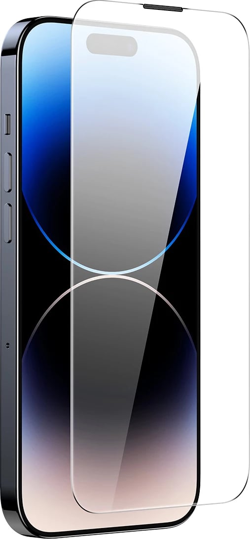 Mbrojtës ekrani tempered glass Baseus për iPhone 14 Pro Max, 0.3mm, me mbrojtje për altoparlant, Transparent Mbrojtës ekrani tempered glass Baseus për iPhone 14 Pro Max, 0.3mm, me mbrojtje për altoparlant, Transparent