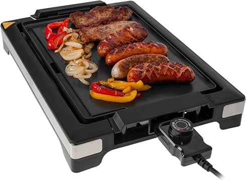 grill elektrik tavoline, Adler, AD 6613, deri 3000W, pllakë jo-ngjitëse 36.5x24 cm, me shpatull