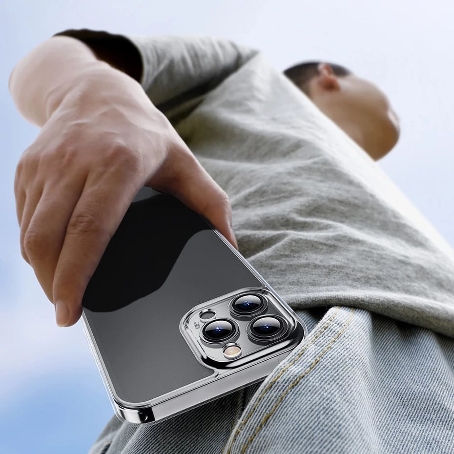 Mbështjellës Baseus Frosted Glass Case për iPhone 13 Pro, ARWS001001, zi