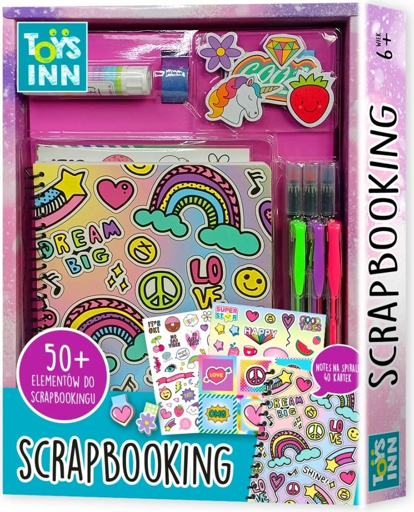 Set scrapbooking Stnux STN8202, 40 faqe, shumëngjyrësh, për vajza