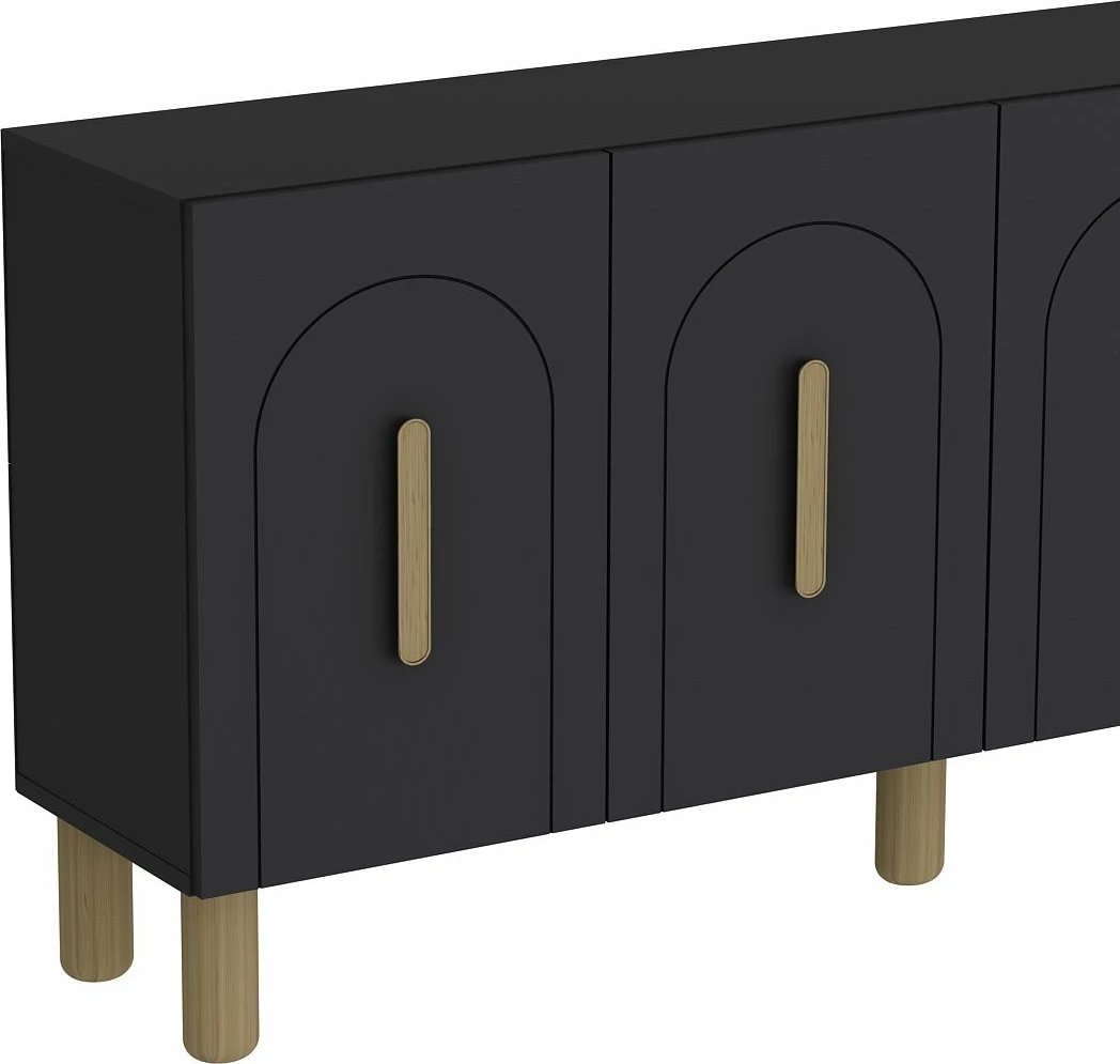 Konsol Skye Decor, ngjyrë antracit, lisi safir