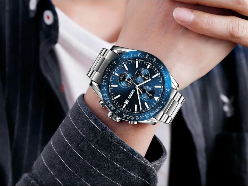 Orë dore për meshkuj Skmei, argjendtë