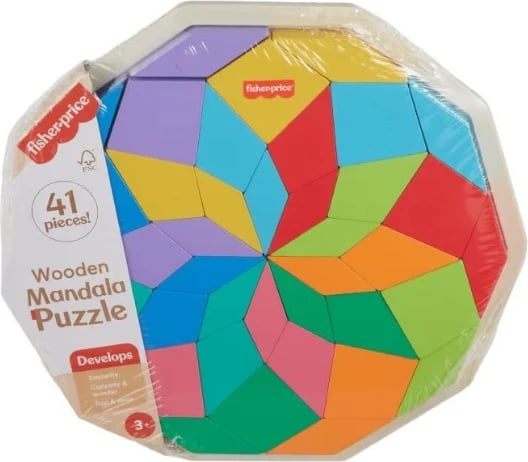 Puzzle druri Fisher Price HXT94 Mandala, 40 pjesë, shumëngjyrëshe