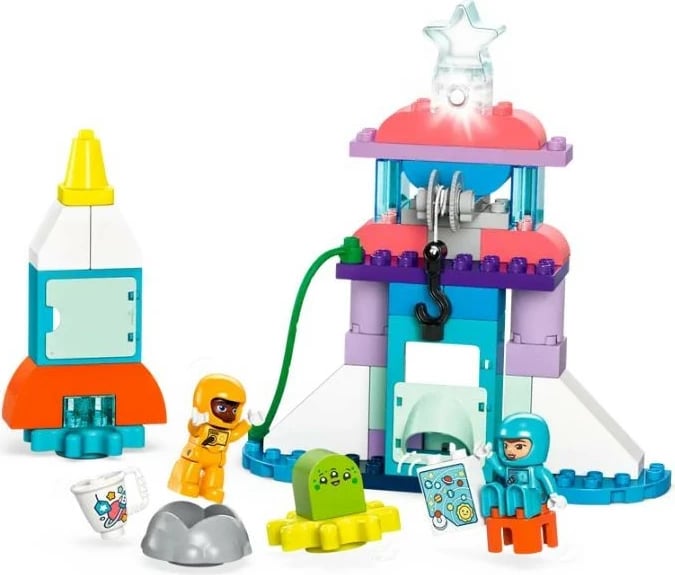 Set ndërtimi LEGO DUPLO 10422 Adventure in a Space Shuttle 3in1, plastikë, 58 pjesë