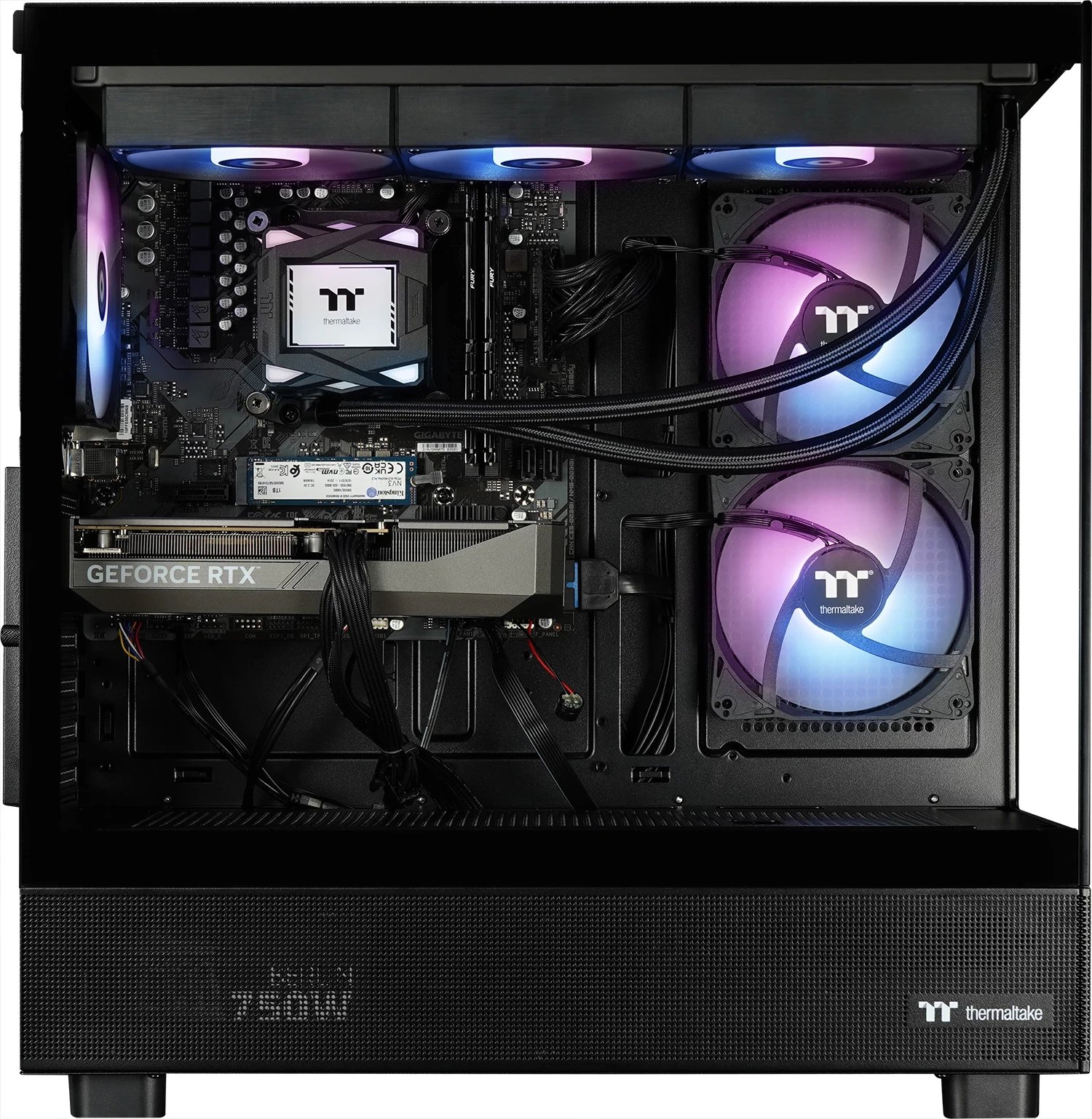Kompjuter Thermaltake OMG V270a, Ryzen 5 7600X, 32GB RAM, 1TB SSD, RTX 5060 Ti 16GB, Windows 11 Pro, e zezë