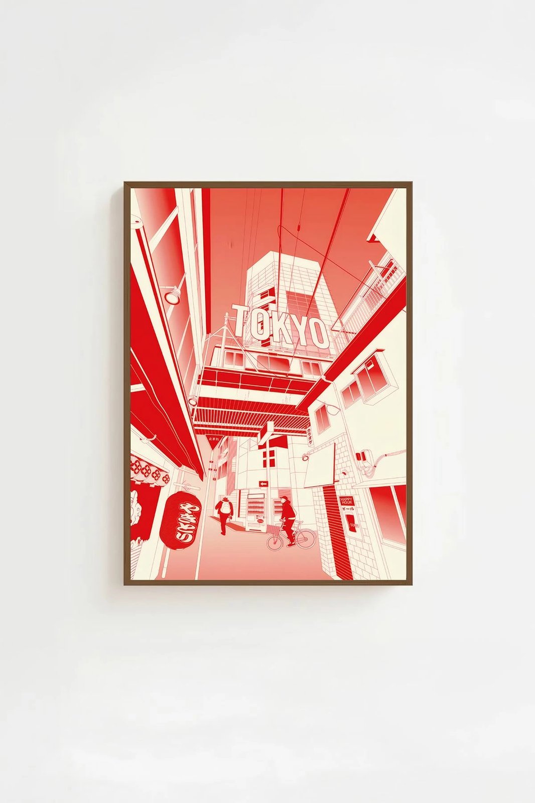 Pikturë dekorative me kornizë, shumëngjyrëshe, Wallity, Lmnmdlkahve14, 33x48cm