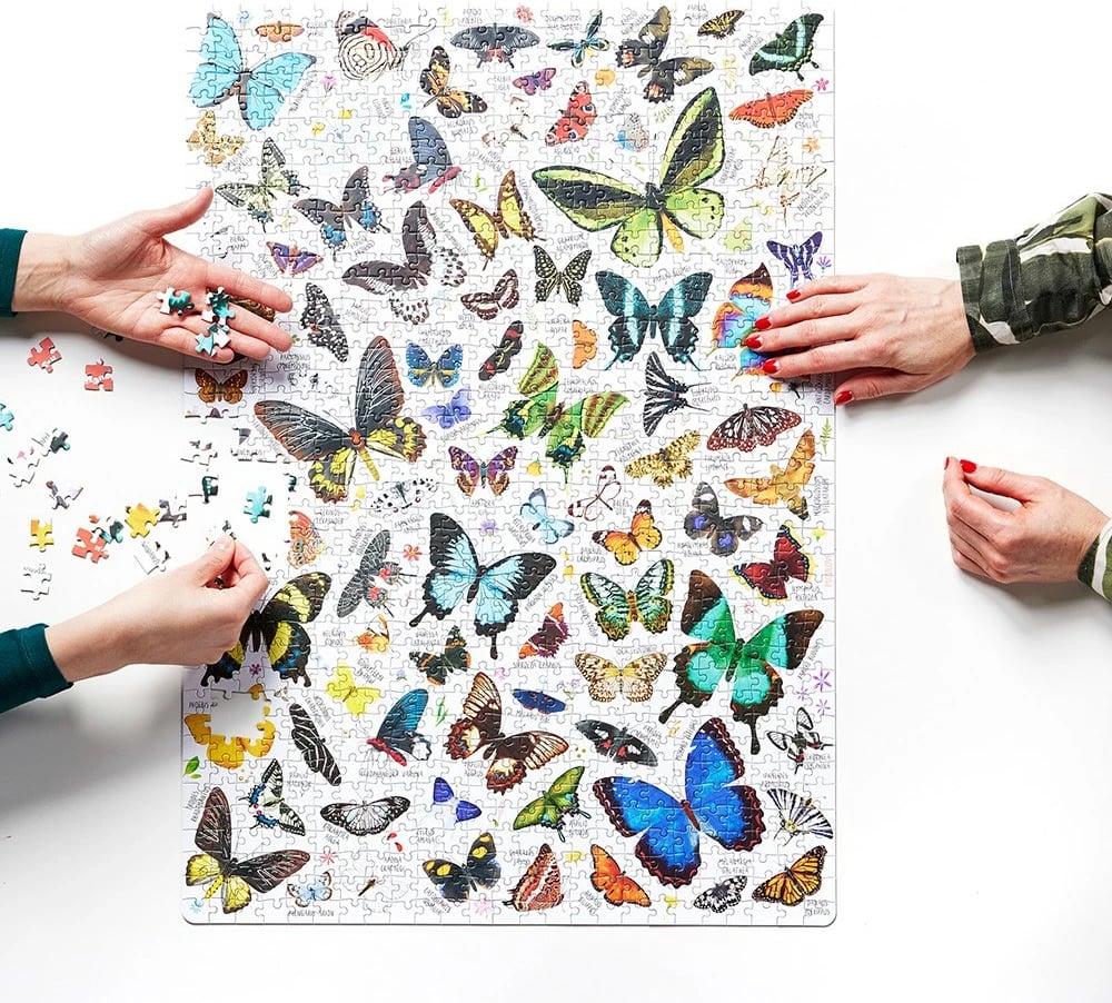 Puzzle CzuCzu Puzzlove Butterflies 1000 pjesë, shumëngjyrëshe