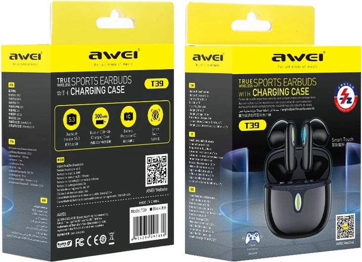 Kufje Me Bluetooth AWEI T39 (Zezë)