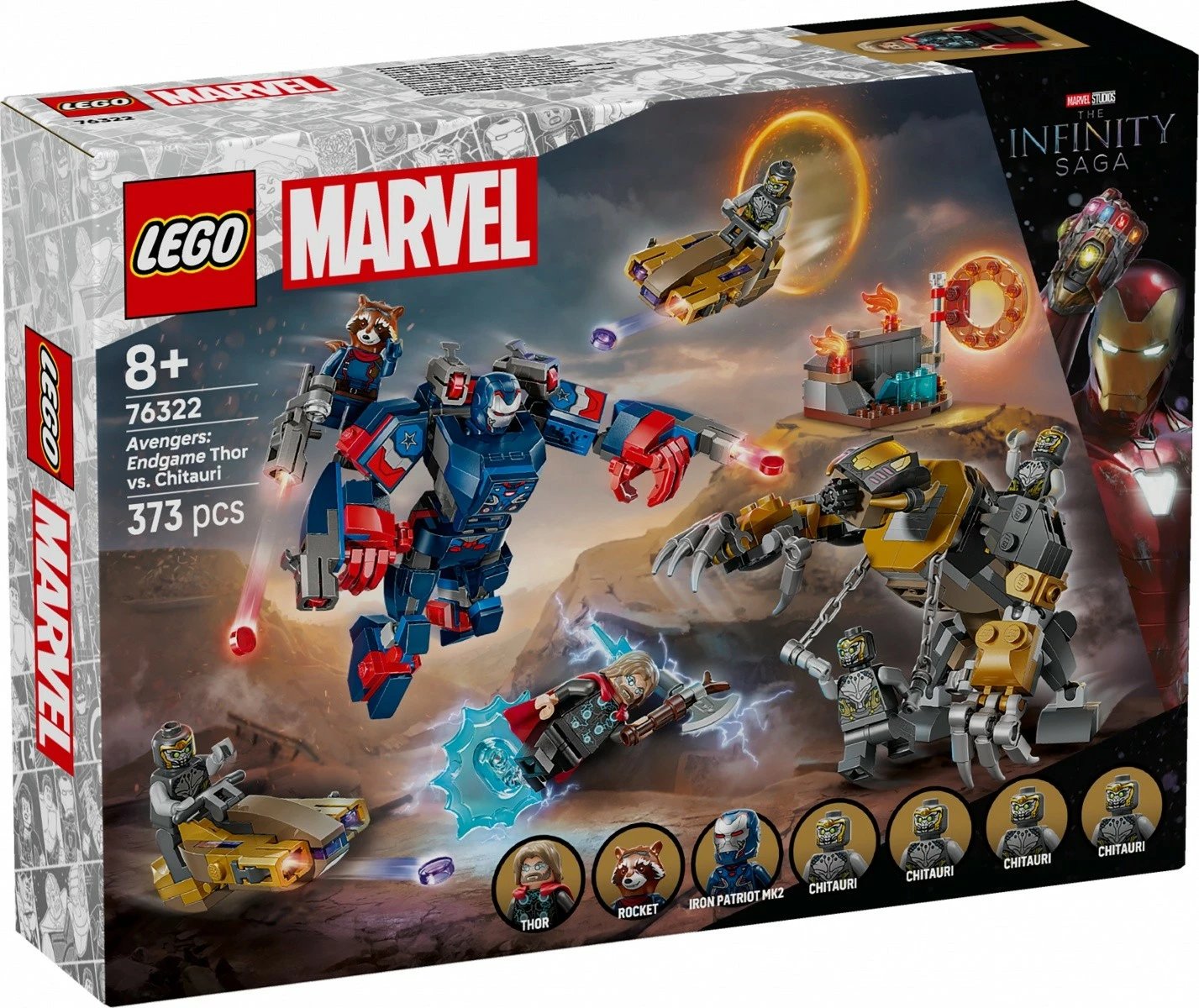 Set LEGO Marvel Avengers 76322 Thor vs. Chitauri, 373 pjesë