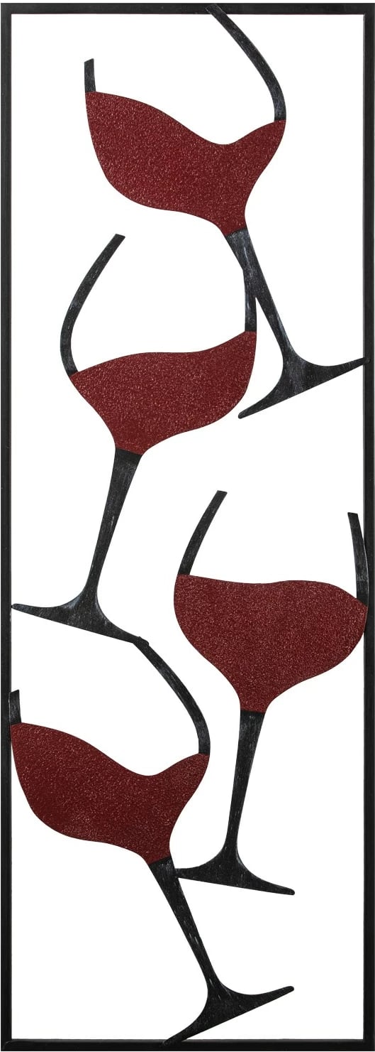 Aksesor dekorativ metalik për mur, Wallity, motiv vere, shumëngjyrësh, 32x5x90cm