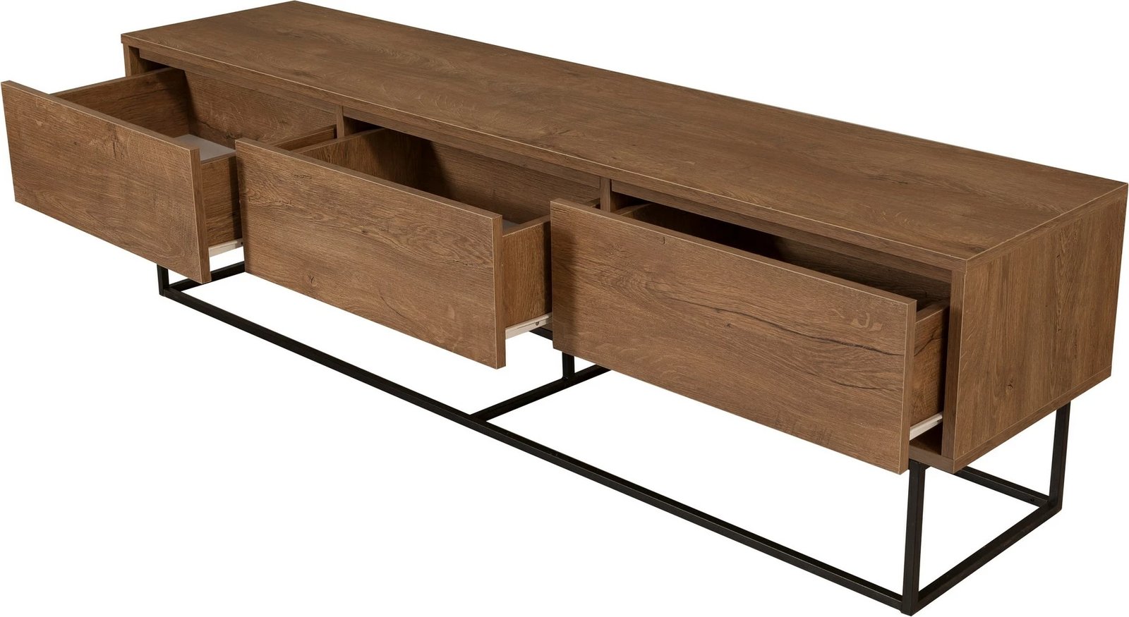 Set mobiljesh për dhomë dite, Skye Decor, Laxus Takım 26, ngjyrë arre dhe e zezë