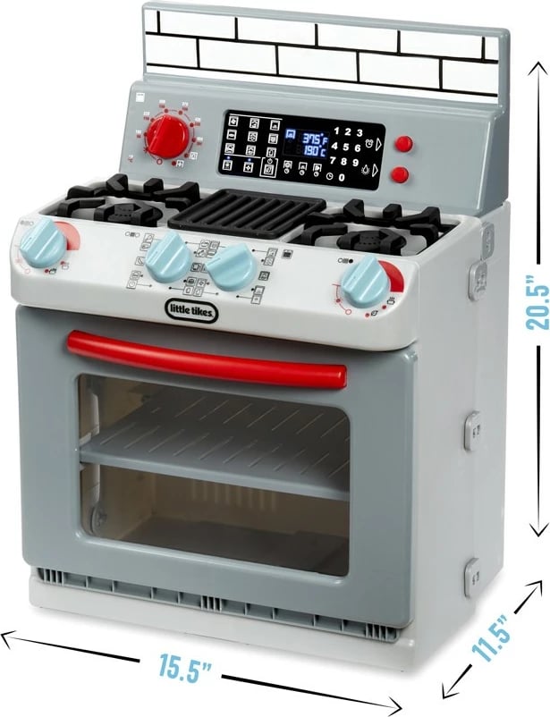Lodër furrë Little Tikes First Oven me aksesorë, gri, set