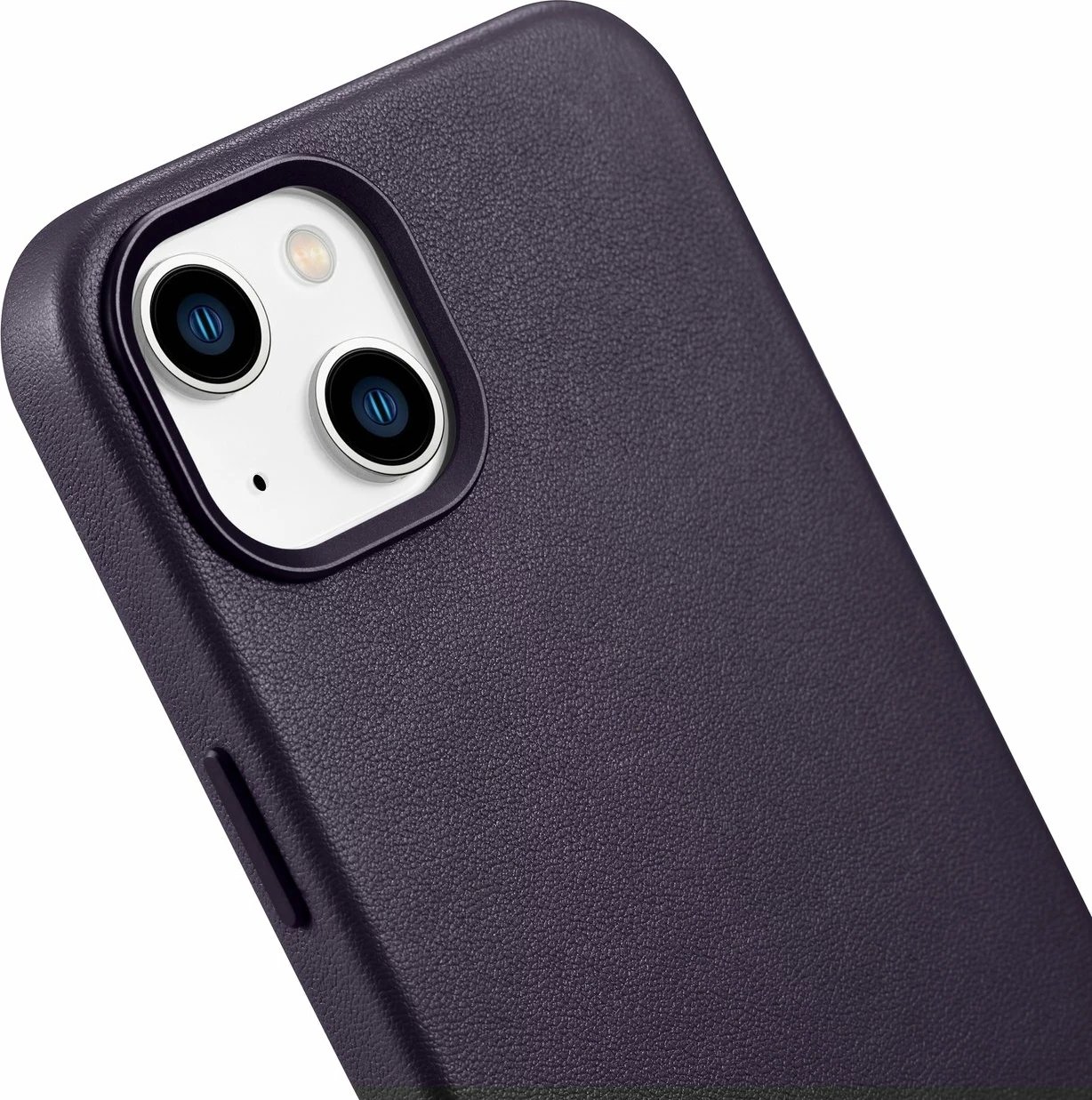 Mbështjellës iCarer për iPhone 14 Plus, lëkurë natyrale, MagSafe, Vjollcë e errët Mbështjellës iCarer për iPhone 14 Plus, lëkurë natyrale, MagSafe, Vjollcë e errët
