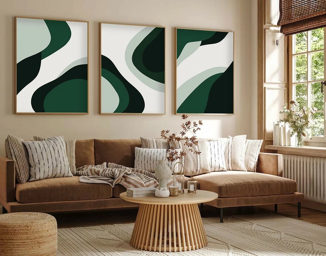 Pikturë dekorative me kornizë MDF (3 copë), Wallity, Huhu204, 30x40cm