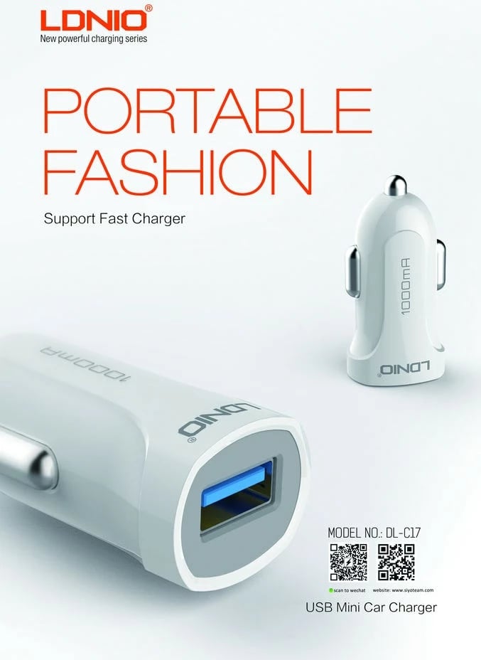 Karikues Për Veturë LDNIO DL-C17 (Bardhë) Karikues Për Veturë LDNIO DL-C17 (Bardhë)