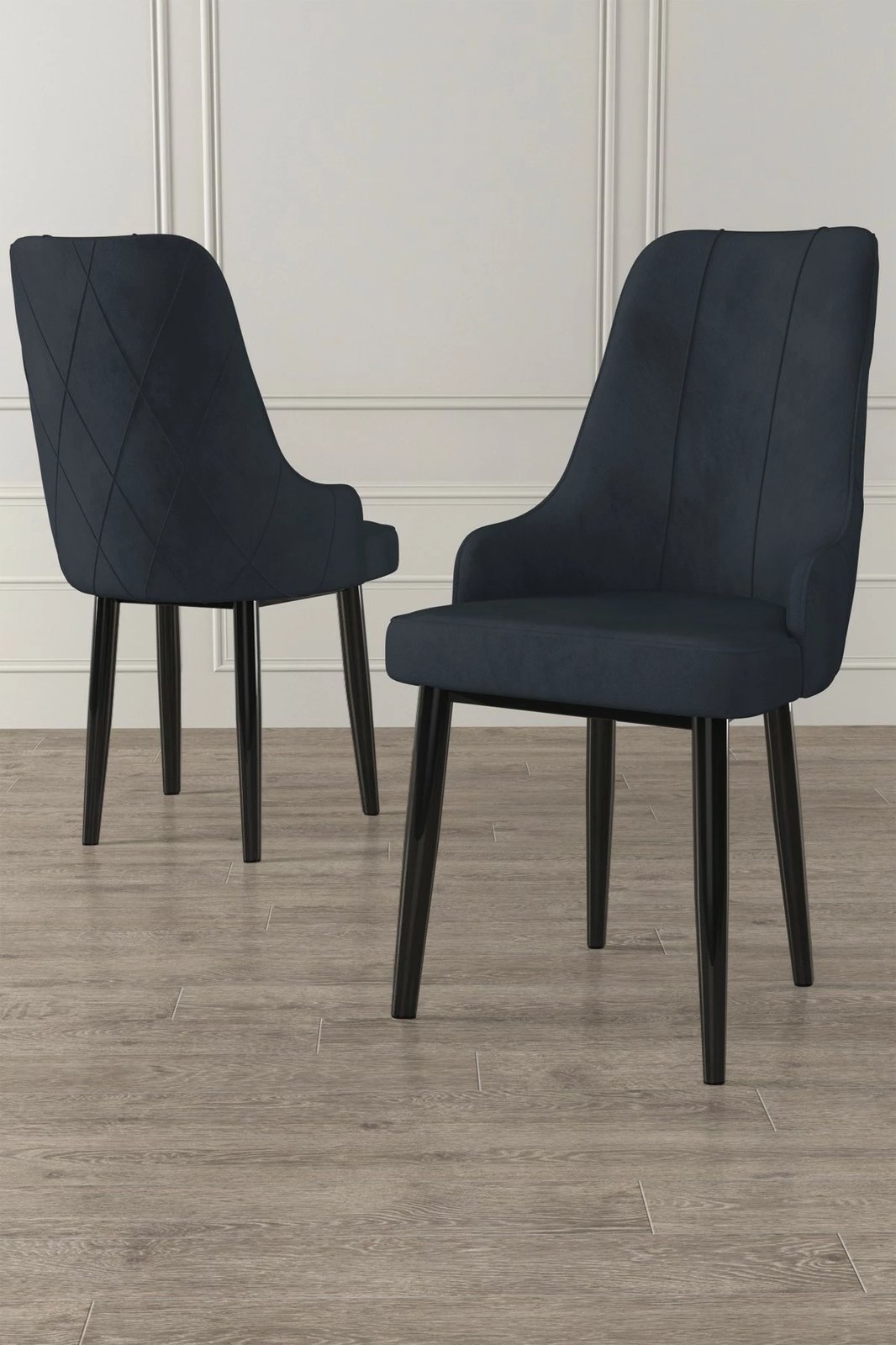 Set karrigesh (6 copë) Hanah Home, Trex, antracit, e zezë