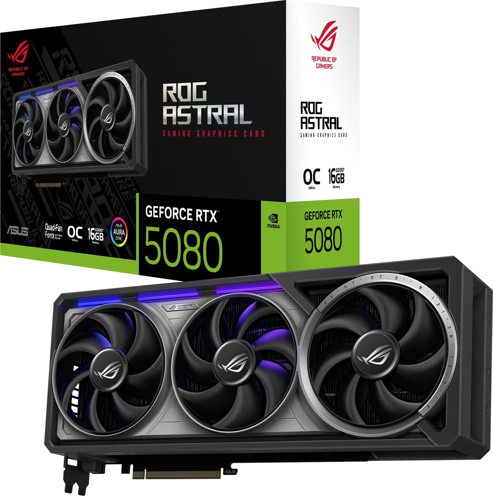 Kartelë grafike ASUS ROG Astral RTX5080-O16G-GAMING, 16GB GDDR7, PCI Express 5.0, multikolor Kartelë grafike ASUS ROG Astral RTX5080-O16G-GAMING, 16GB GDDR7, PCI Express 5.0, multikolor