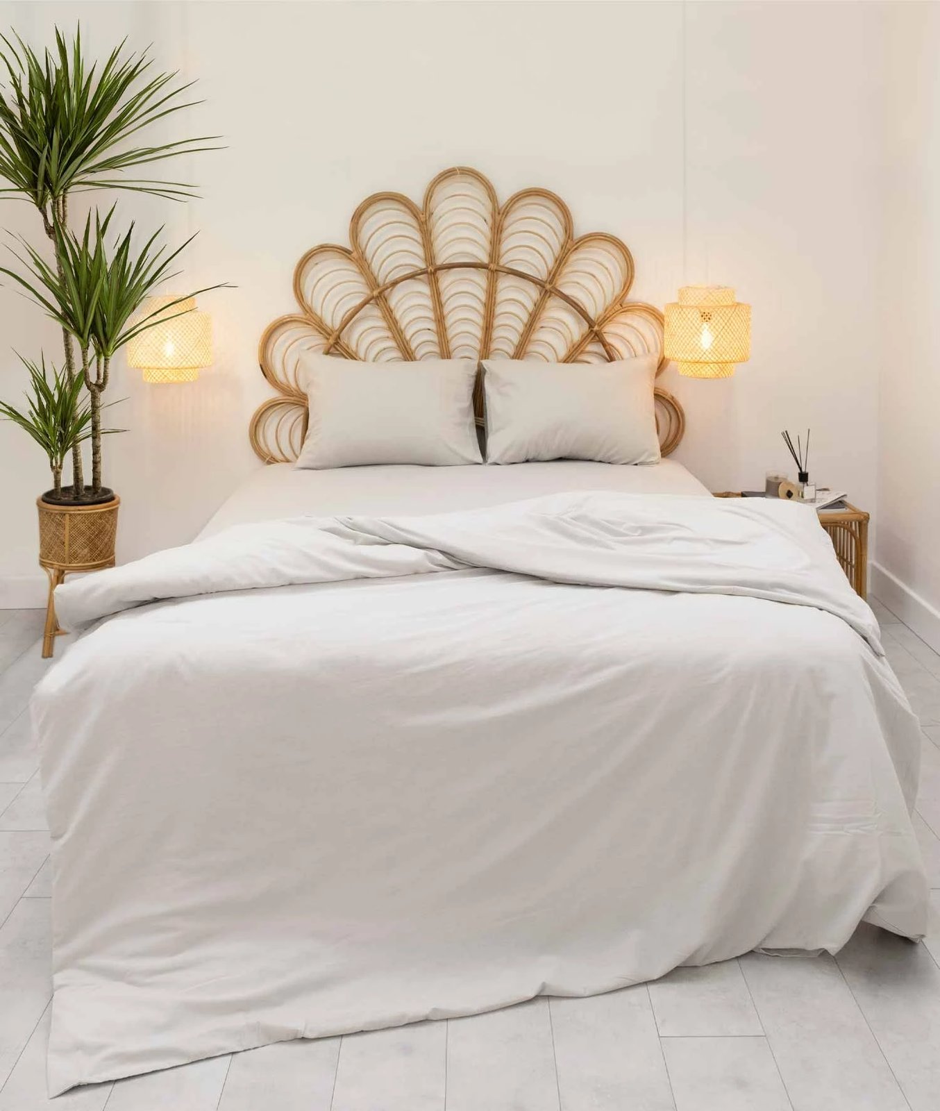 Set mbulesë për jorgan dopio, ngjyrë gri e çelët, Pacifico