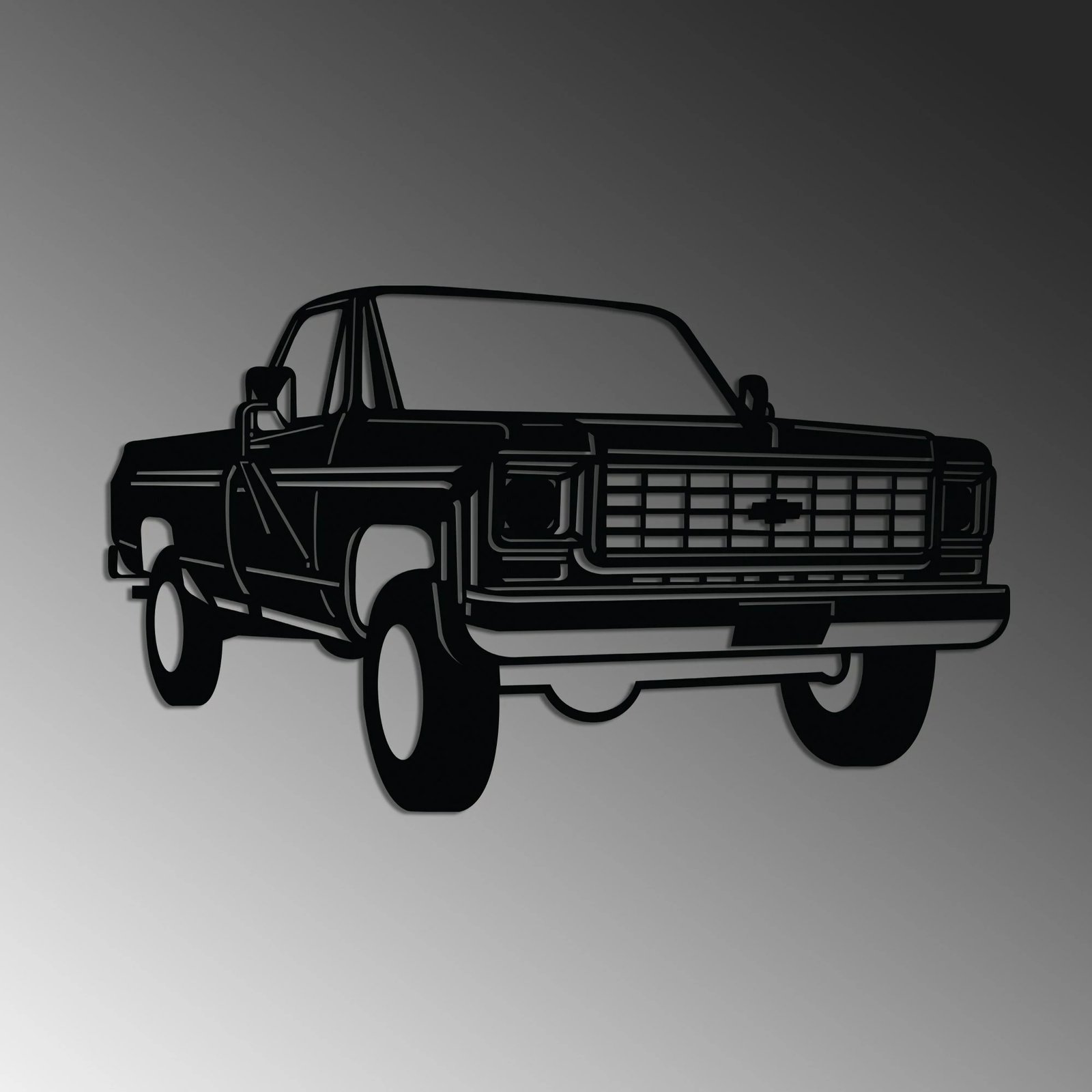 Aksesor dekorativ metalik për mur, Wallity, Chevy K20 Pickup Truck (1976)