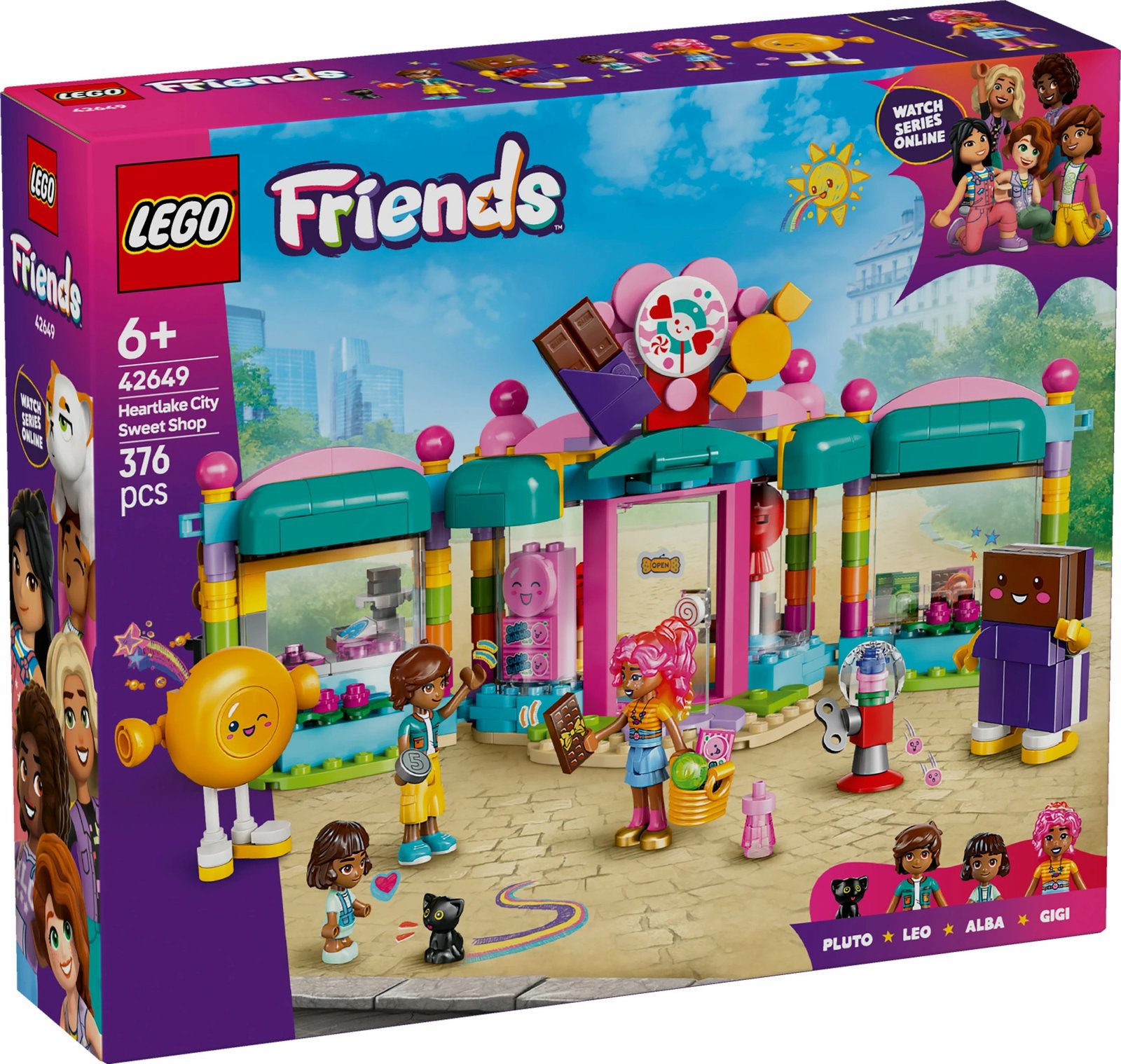 Set ndërtimi LEGO Friends 42649 Heartlake City Sweet Shop, 376 pjesë, shumëngjyrësh