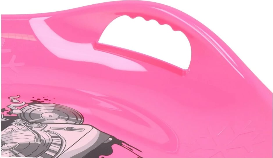 disk bore rrëshqitës, Baby Mix, Snowflake MUSIC 60 cm, me doreza, deri 50 kg, rozë