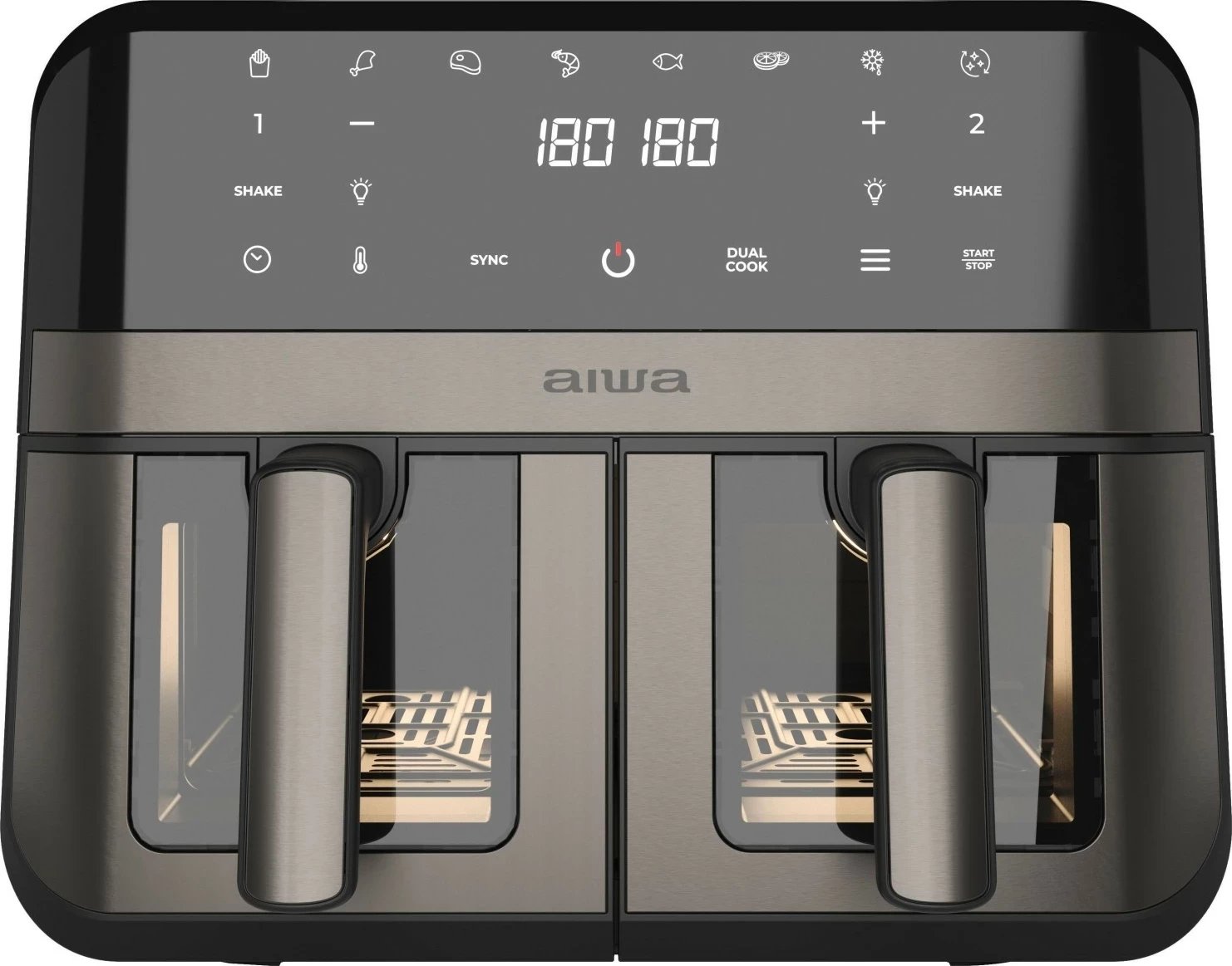 Fritezë ajri Aiwa AFR9000 Futago, 9L (4.5L+4.5L), panel me prekje, e zezë