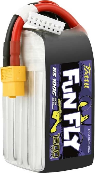 Bateri Tattu Funfly 1300mAh 22,2V 100C 6S1P XT60