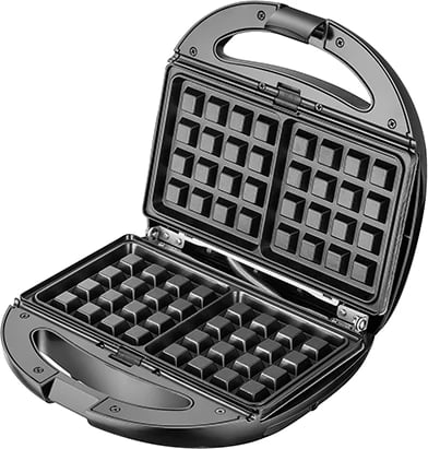 pajisje pjekjeje multifunksionale, Adler AD 3040, 5‑në‑1, 800–1200W, pllaka çelik inox të ndërrueshme, ngjyrë e zezë