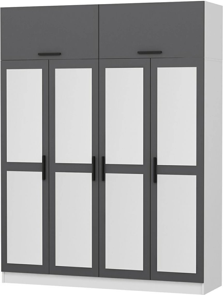 Dollap garderobe Skye Decor, ngjyrë antracit, Kale - 5248