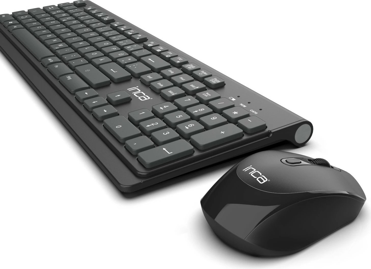 Set tastaturë dhe maus Inca IWS-519, USB-C/A, dizajn ergonomik, e zezë