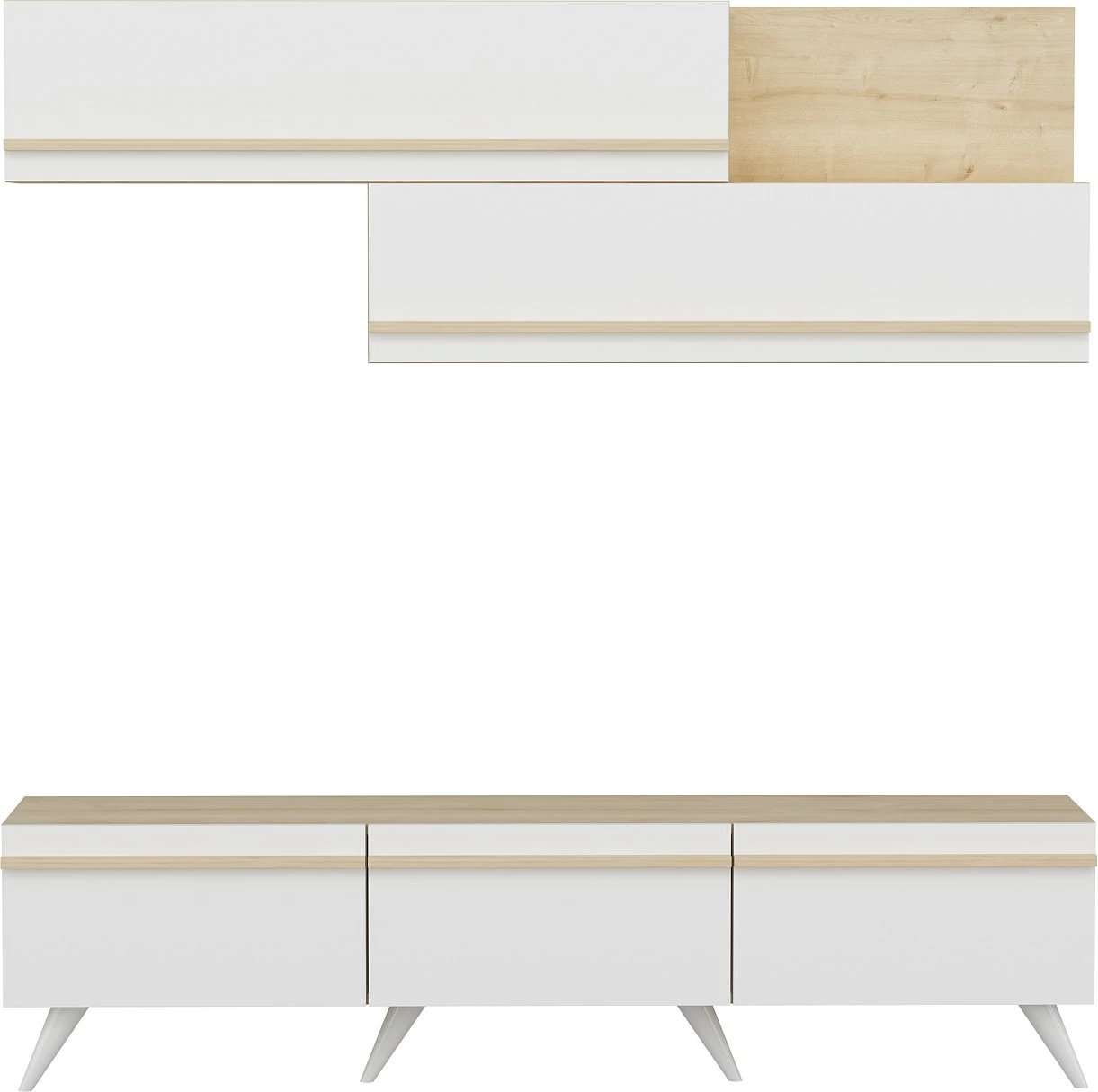 Komodë TV Skye Decor, Amsterdam - ngjyrë safir, e bardhë