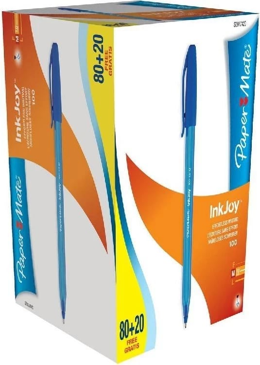 Stilolapsa PAPER MATE InkJoy, 100 copë, Blu