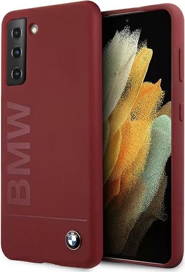 Mbështjellës BMW Silicone Signature Logo për Samsung Galaxy S21+, i kuq